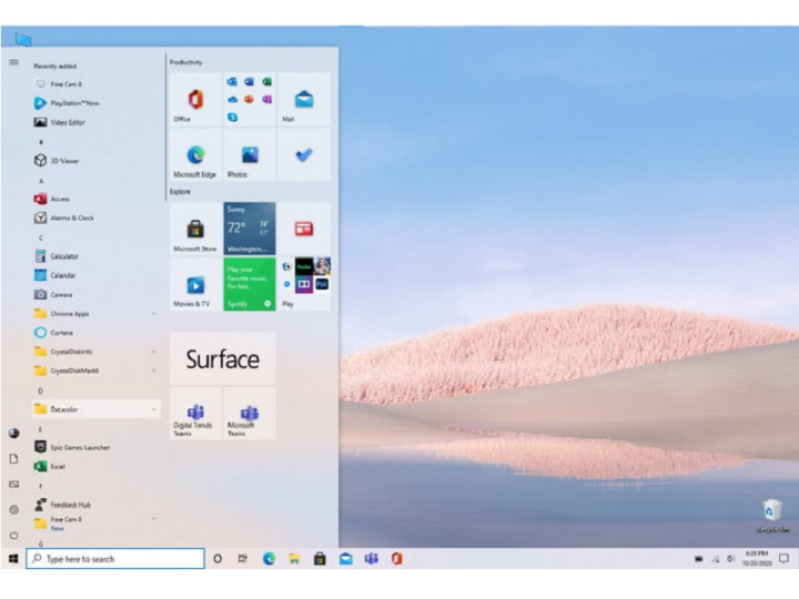 Review sớm Windows 10 bản cập nhật tháng 10/2020