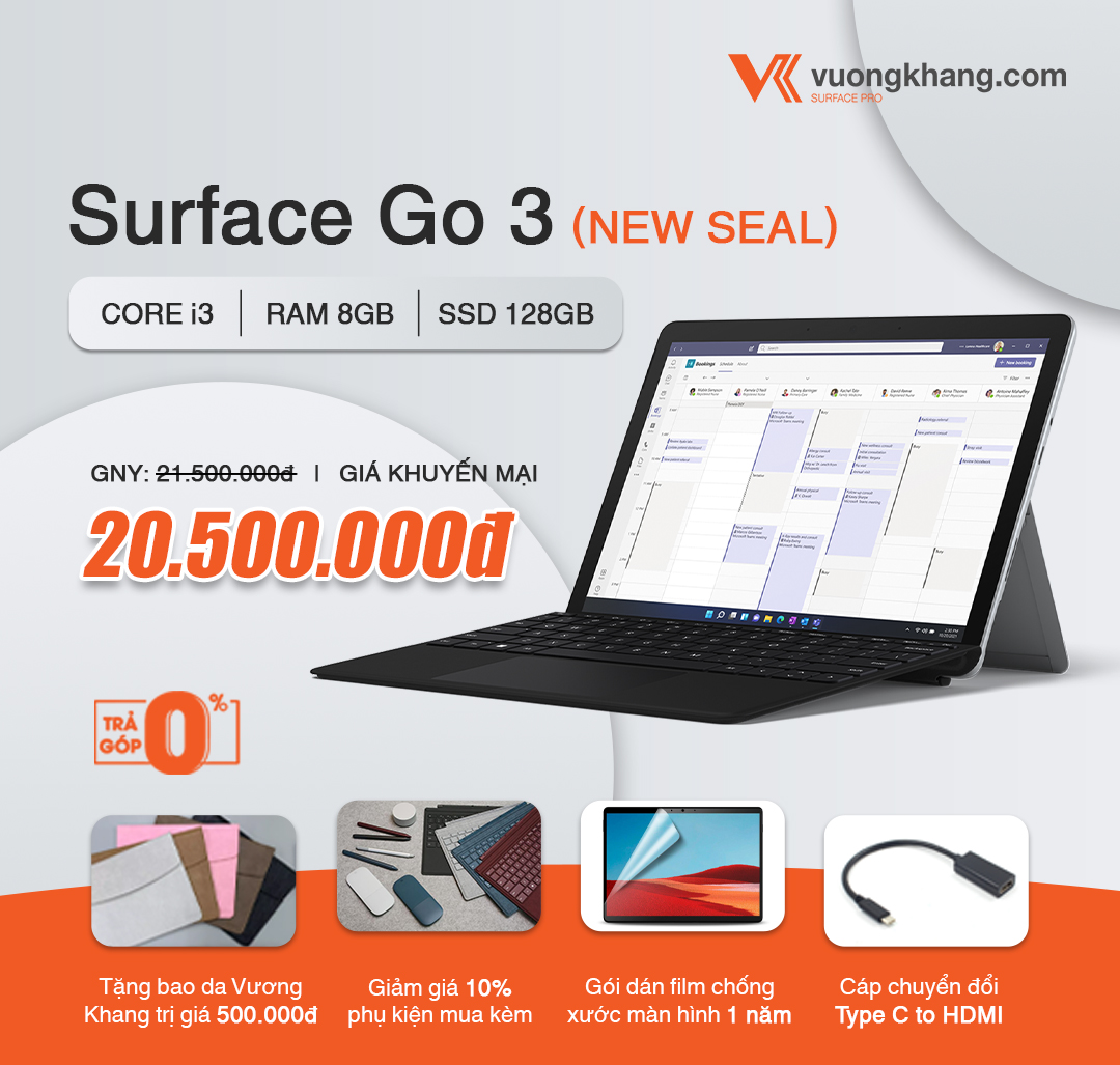 Surface Go 3 | Core i3 / RAM 8GB/ SSD 128GB (Wifi)