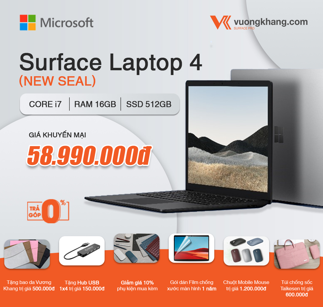 Surface Laptop 4 - Core i7 / RAM 16GB / SSD 512GB