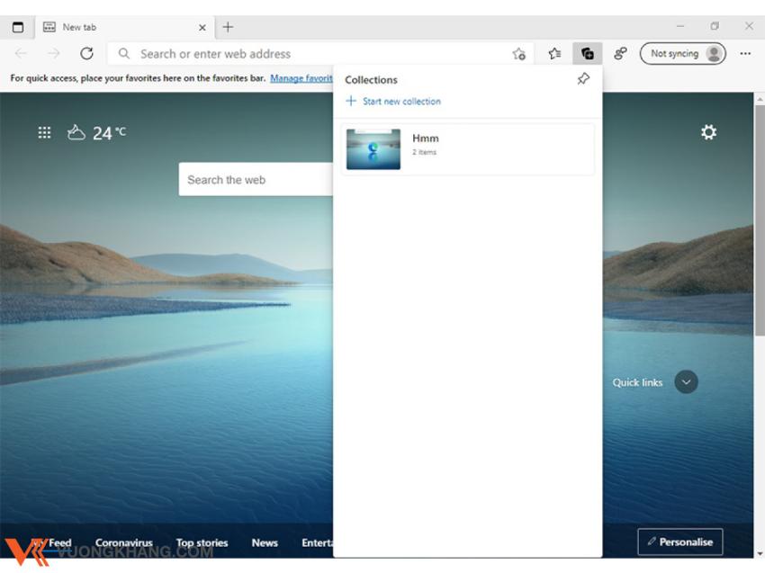 Microsoft Edge có thanh công cụ mới cho phép truy cập các mục ưa thích