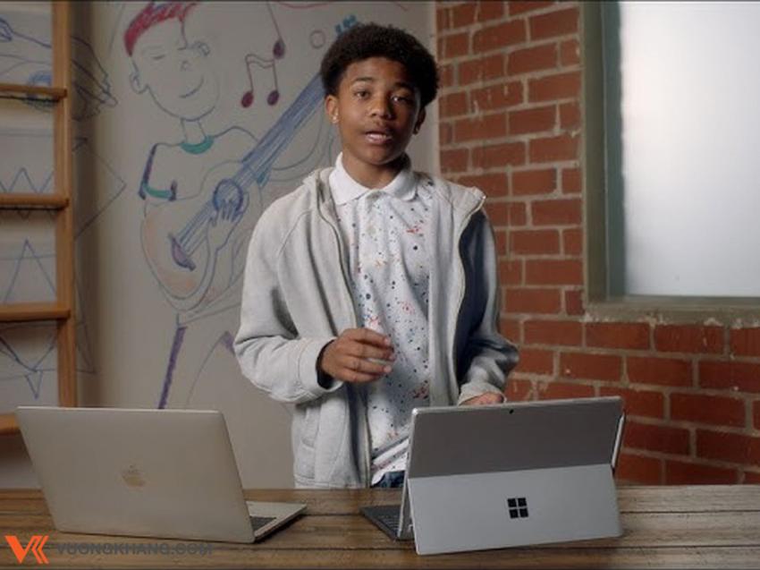 Microsoft “cà khịa” Macbook Pro của Apple trong quảng cáo Surface Pro 7