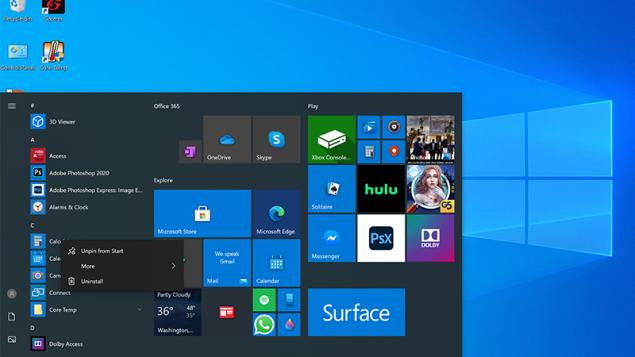 Cách gỡ cài đặt ứng dụng trên máy tính Surface chạy Windows 10