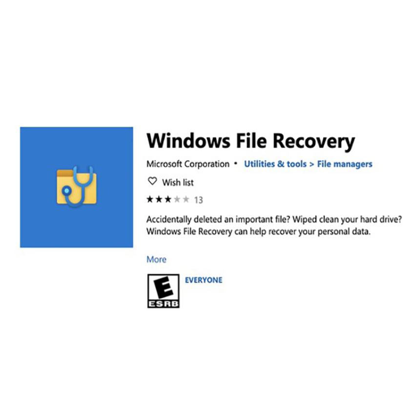 Windows File Recovery được Microsoft cung cấp miễn phí trên Windows Store