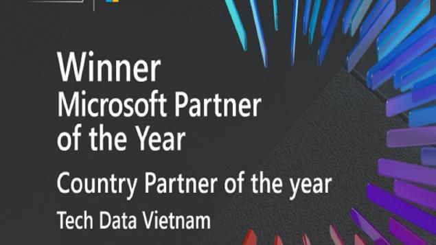 Tech Data Việt Nam giành Giải thưởng Đối tác Quốc gia năm 2020 của Microsoft